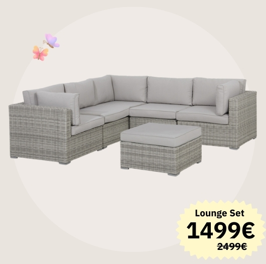 Hercules 246 cm Pala Garden furniture set - Core teak